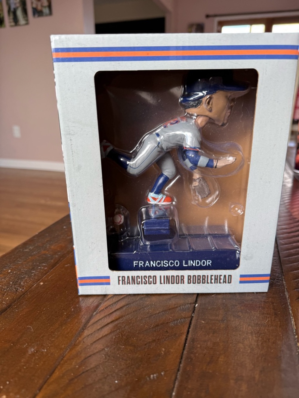 Francisco Lindor Bobblehead - Blue and White